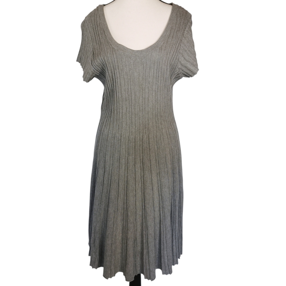 Torrid Ribbed Fit & Flare Sweater Dress Light Grey Flaw Sz 1X Open To Offers